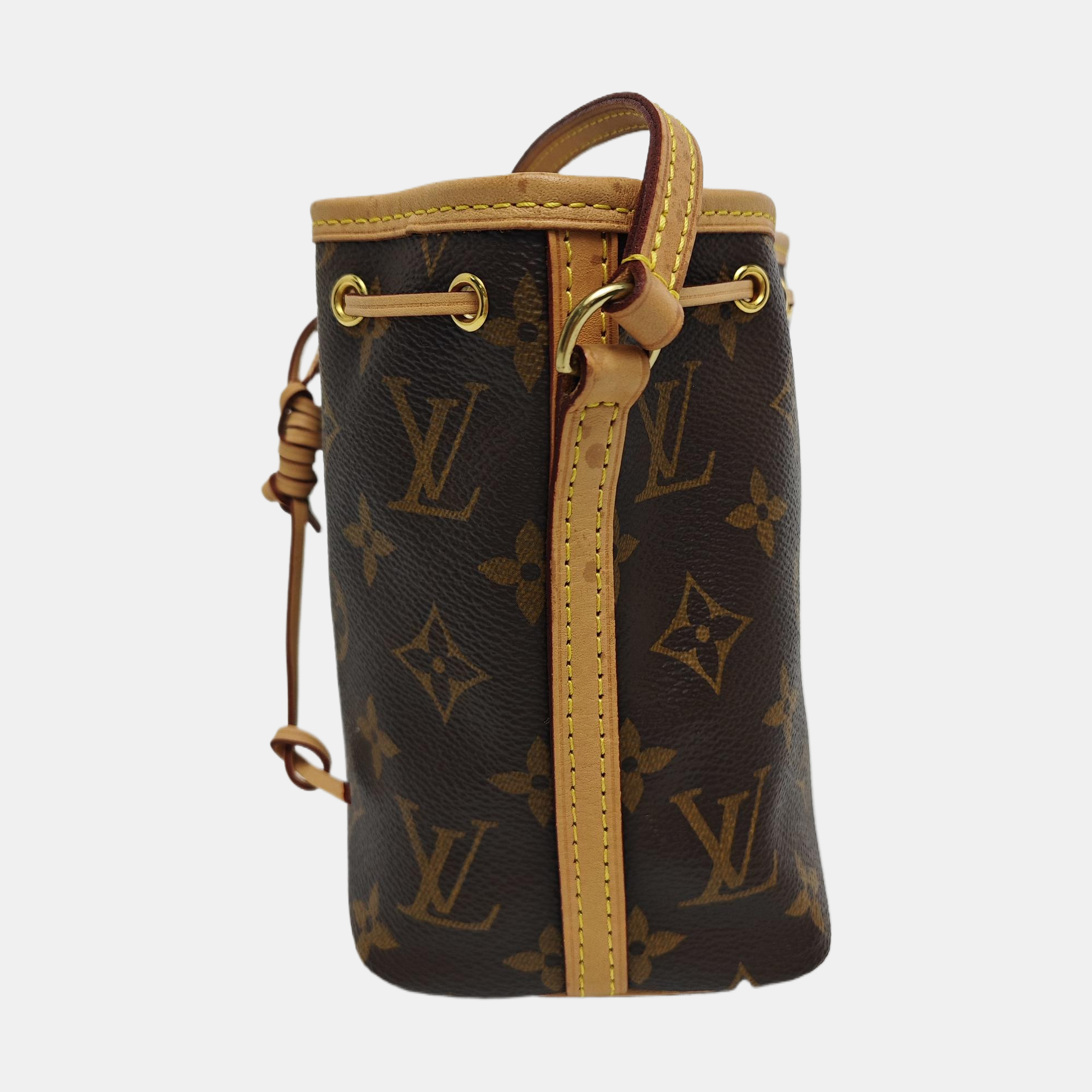 Authenticated pre-owned  NÉONOÉ Nano Monogram Coated Canvas Brown - Bucket Bag at Looply