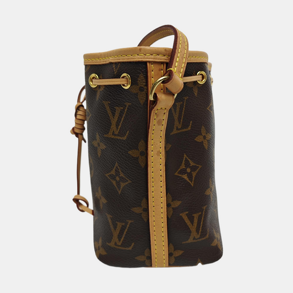 Authenticated pre-owned  NÉONOÉ Nano Monogram Coated Canvas Brown - Bucket Bag at Looply