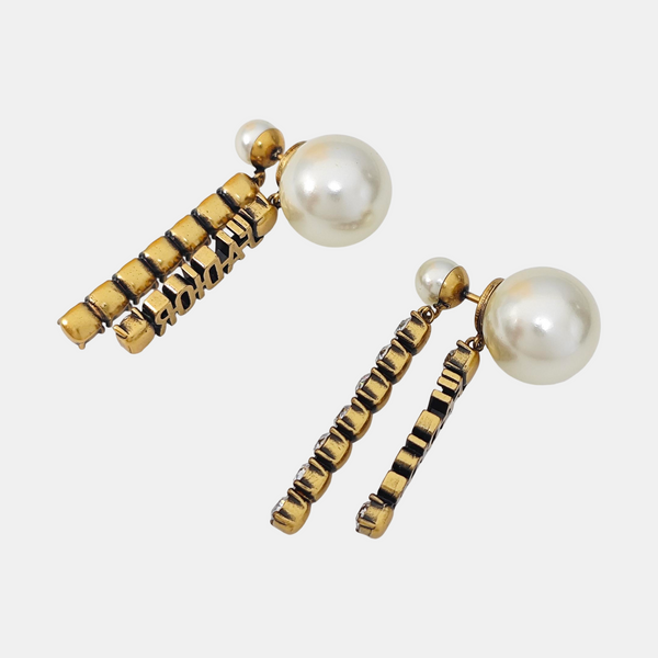 Dior Tribales Metal Gold Stud Earrings