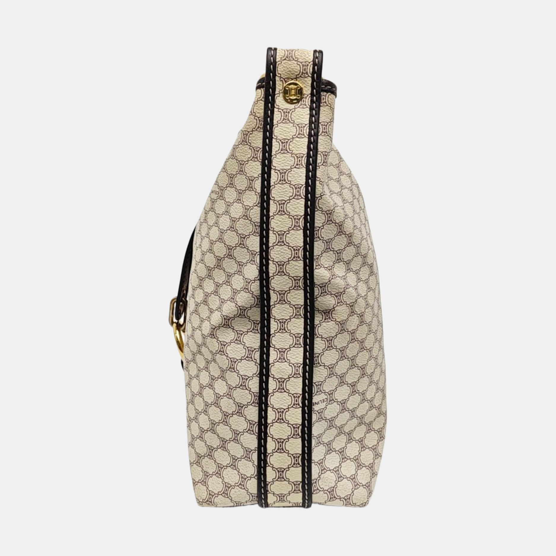 Coated Canvas Shoulder Bag White