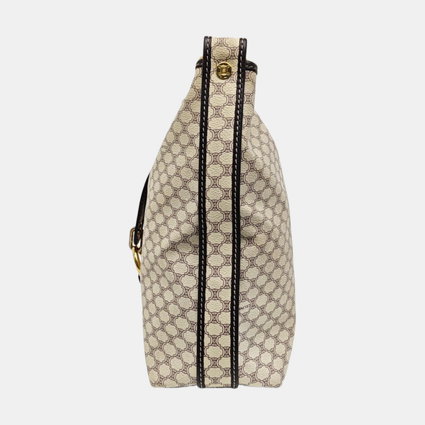 Coated Canvas Shoulder Bag White
