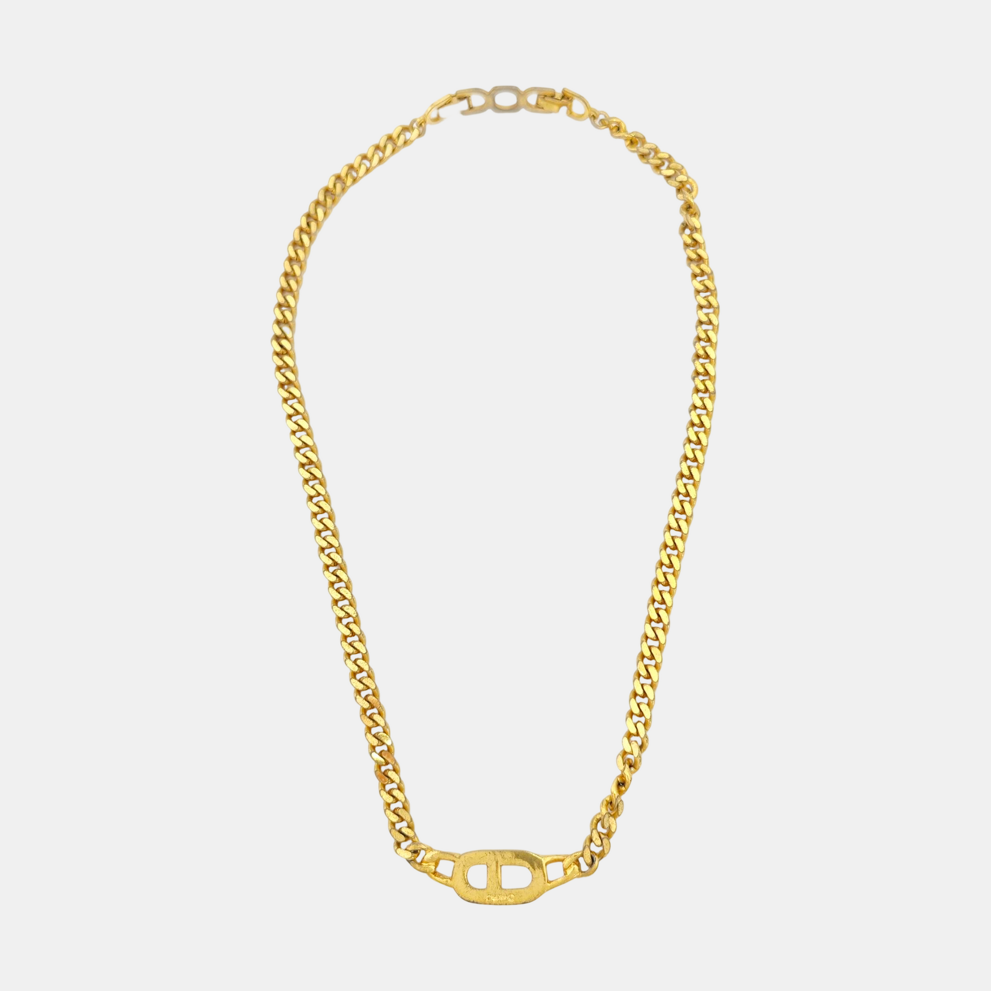 CD Navy Metal Gold Necklace