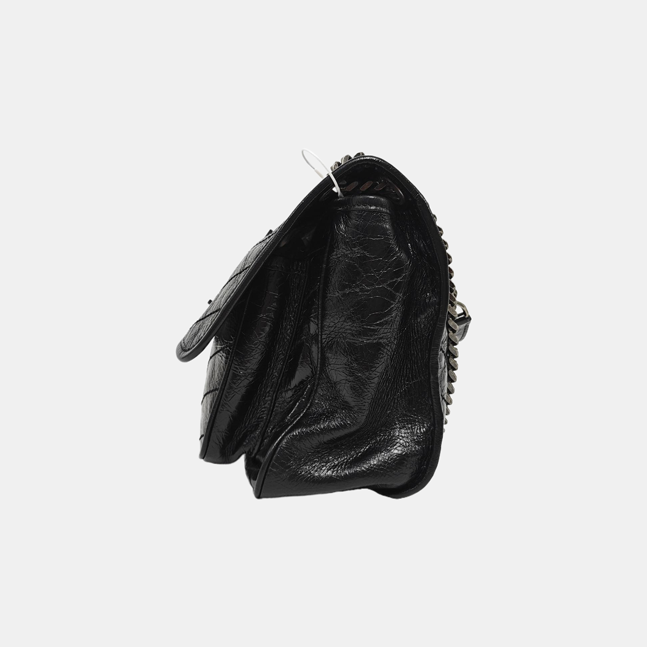 NIKI Medium Chevron Calfskin Black