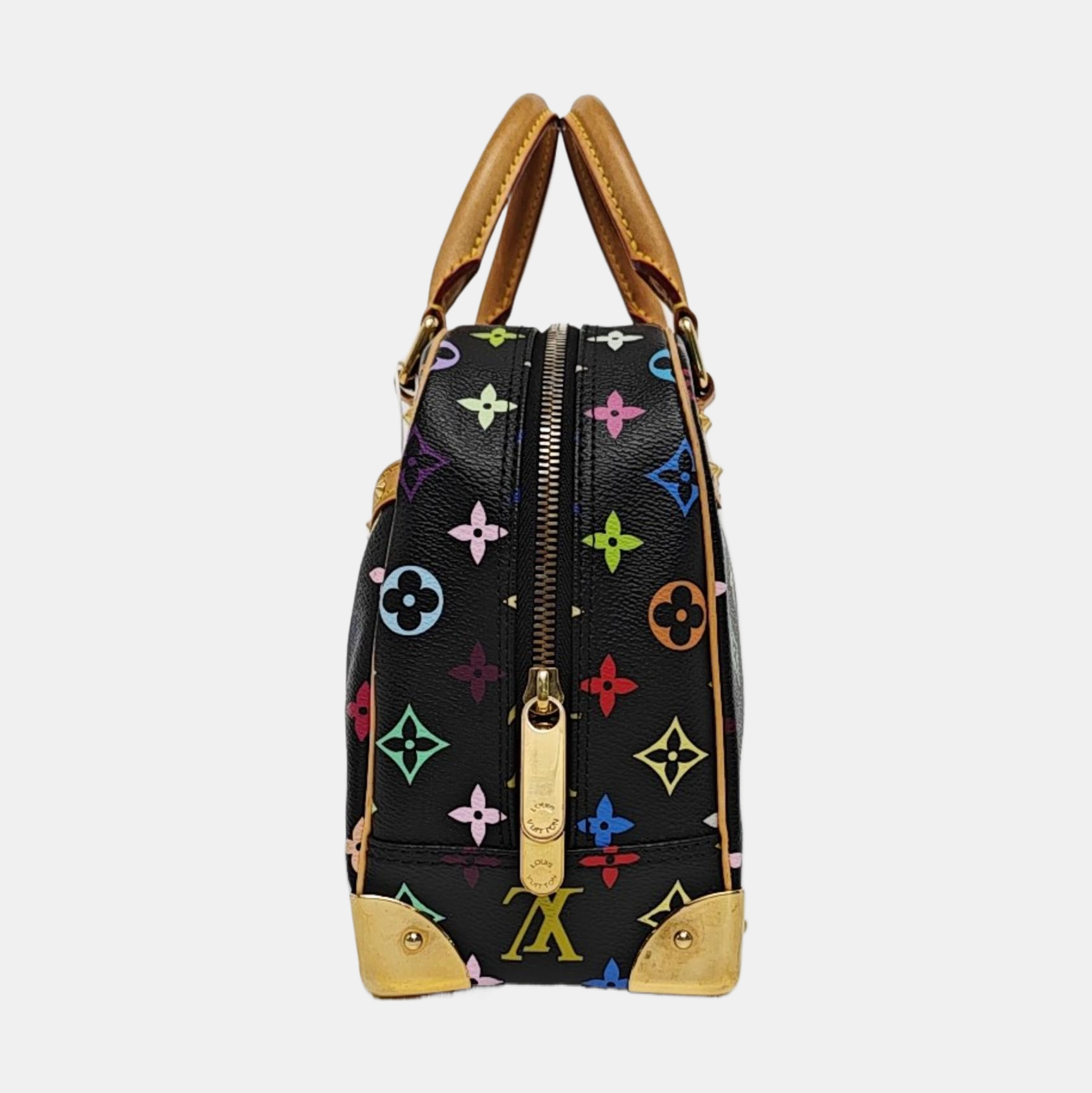 LV × TM Deauville Lona Monogram Revestida Negra