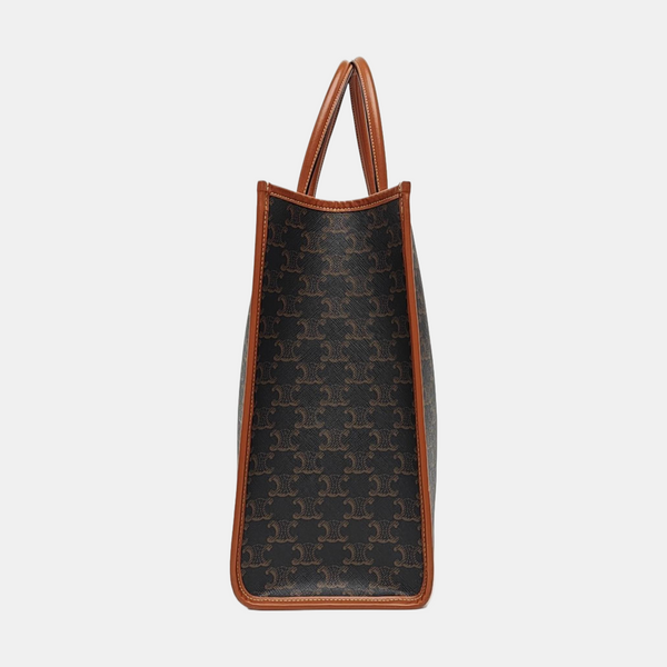 Coated Canvas Tote Bag Brown