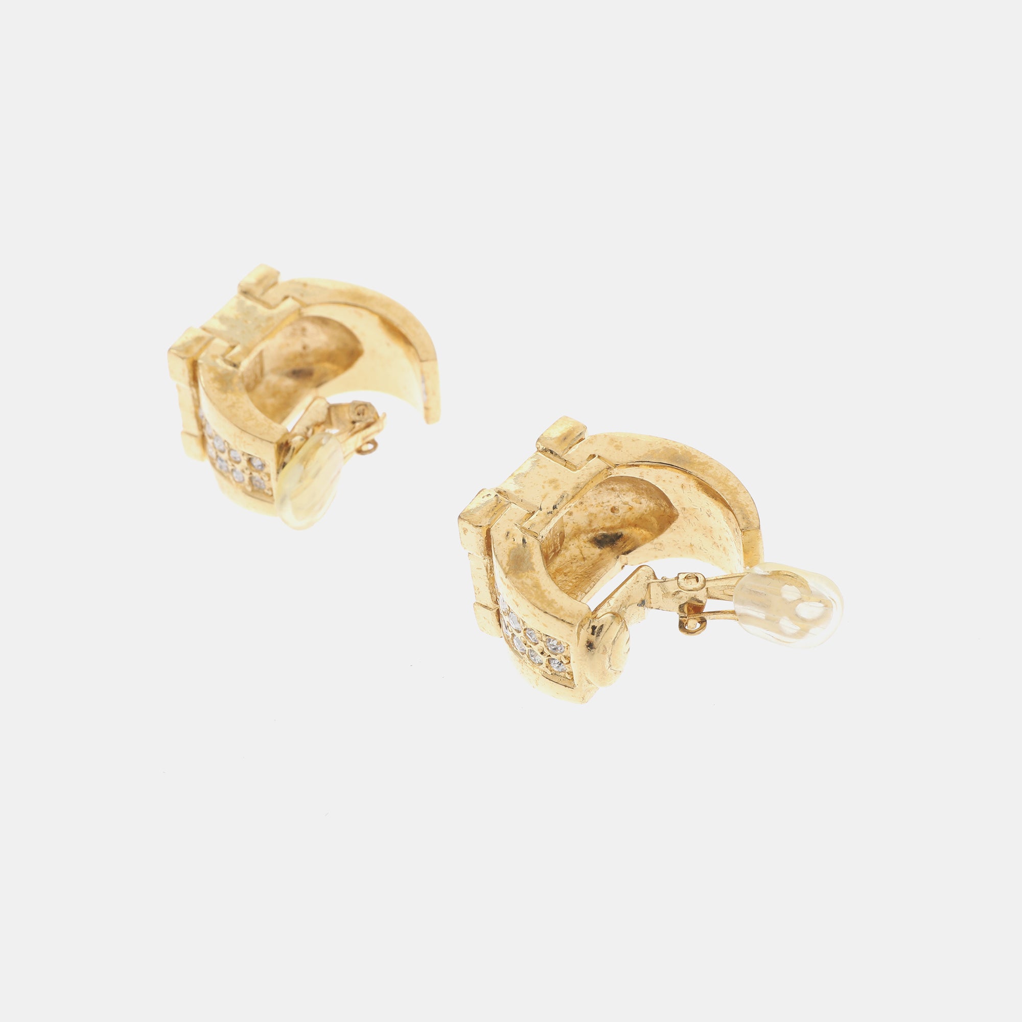 Metal Gold Clip On Earrings
