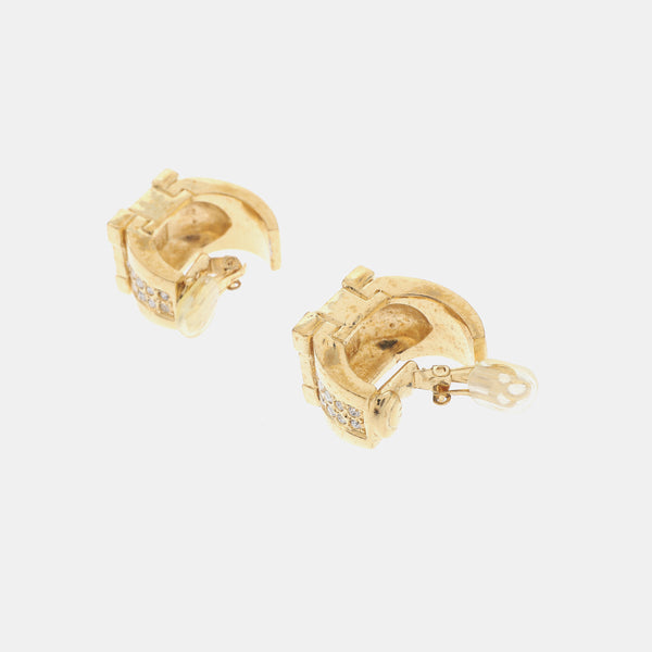 Metal Gold Clip On Earrings