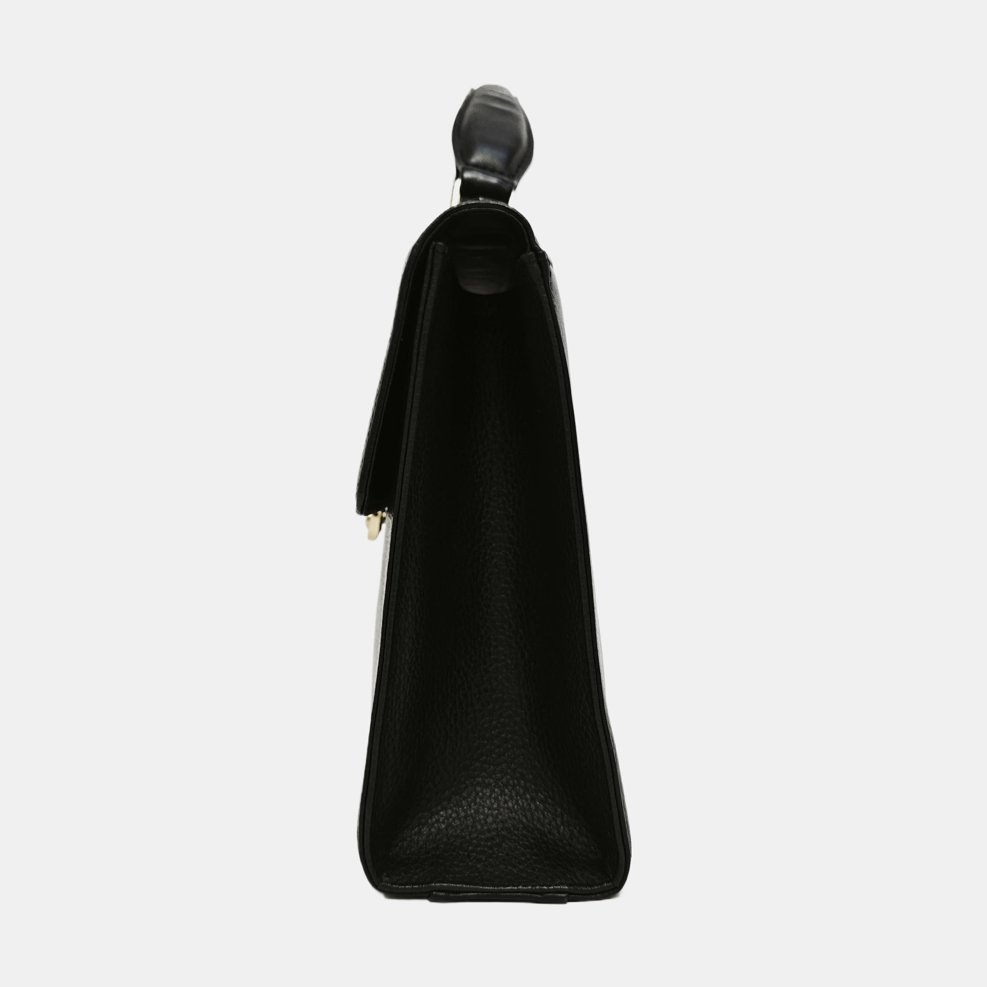 Calfskin Top Handle Bag Black