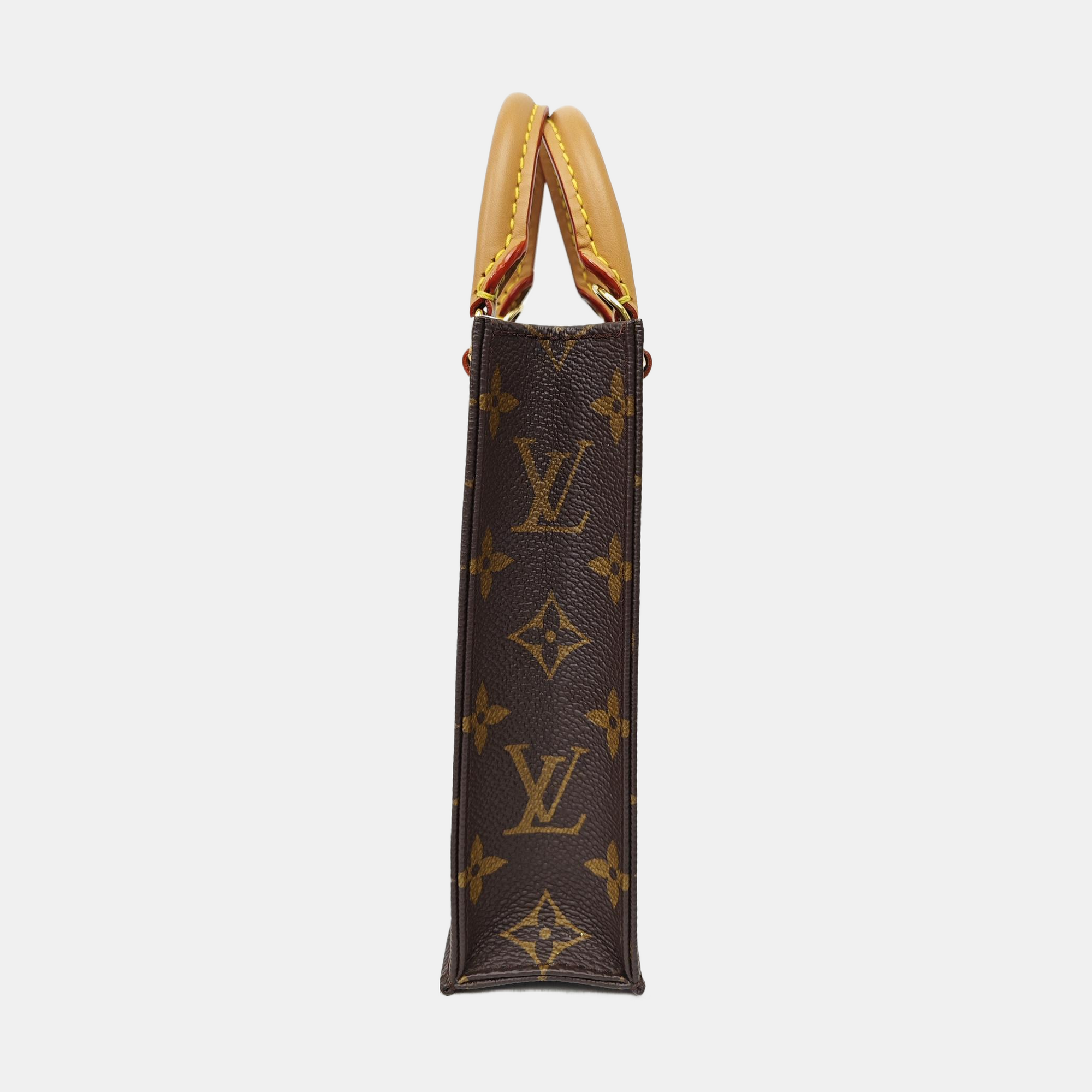 SAC PLAT Mini Monogram Coated Canvas Brown