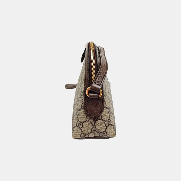 Ophidia Small Monogram Coated Canvas Beige