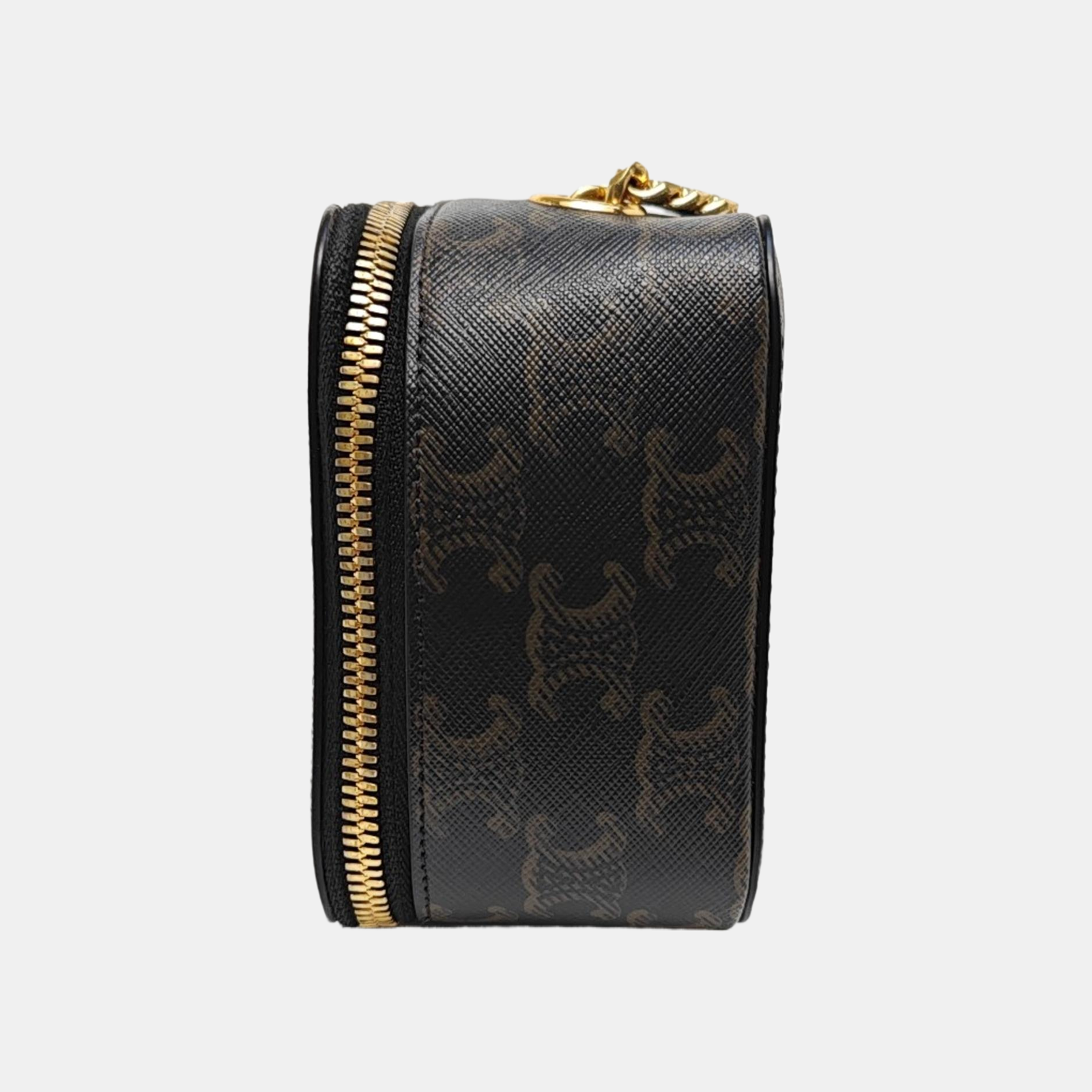 TRIOMPHE Small Quilted Coated Canvas Black