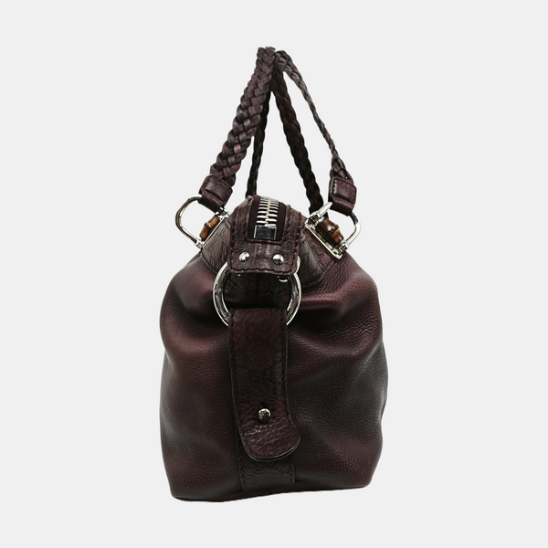 Authenticated pre-owned  Bamboo 1947 Calfskin Burgundy - Tote Bag at Looply