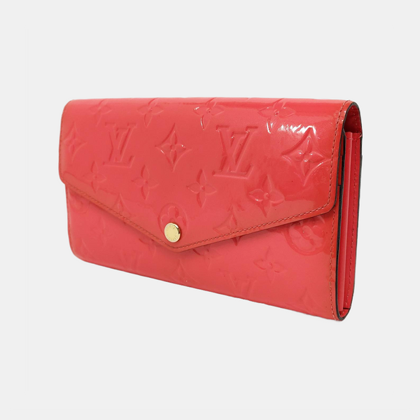 JEANNE Monogram Patent Leather Pink Wallet