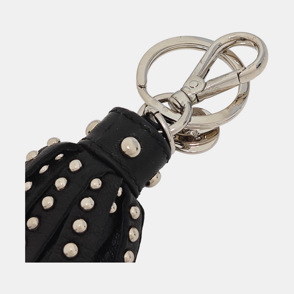 Leather Bag Charm Black
