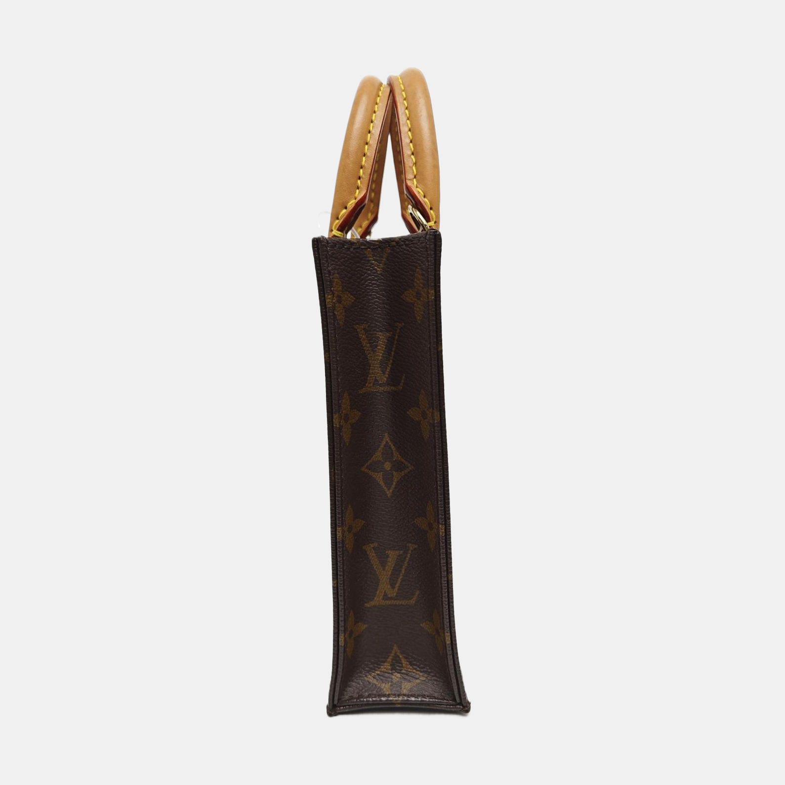 SAC PLAT Mini Monogram Coated Canvas Brown