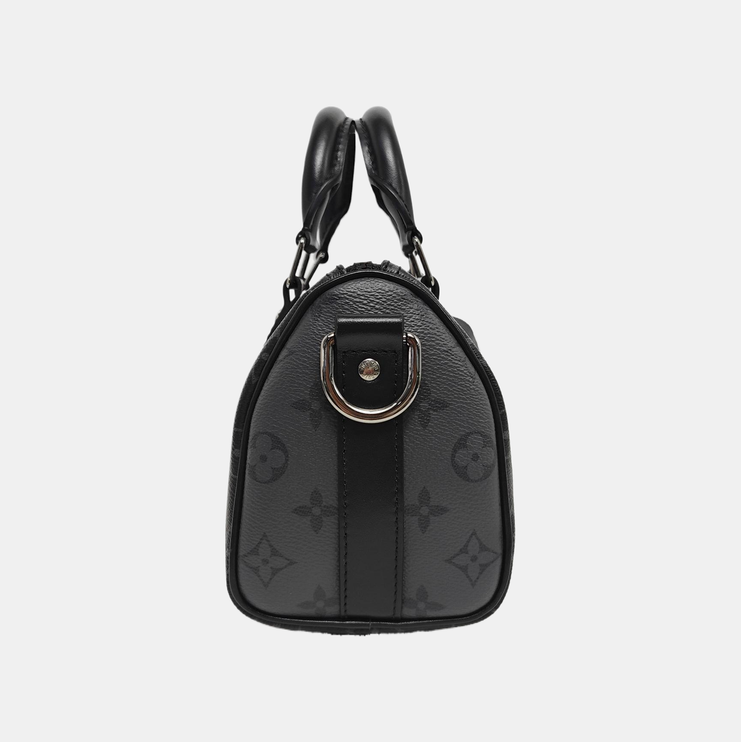 KEEPALL 25 Monogram Coated Canvas Black