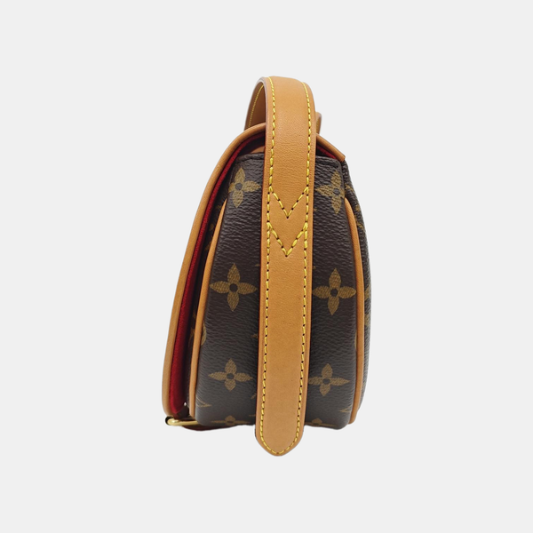 TAMBOURINE Monogram Coated Canvas Brown