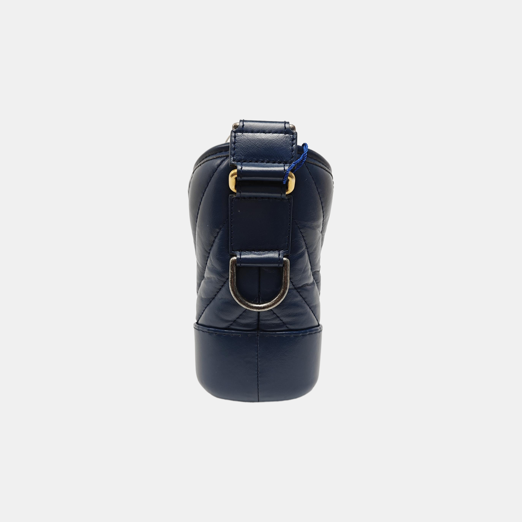 GABRIELLE Small Chevron Calfskin Blue