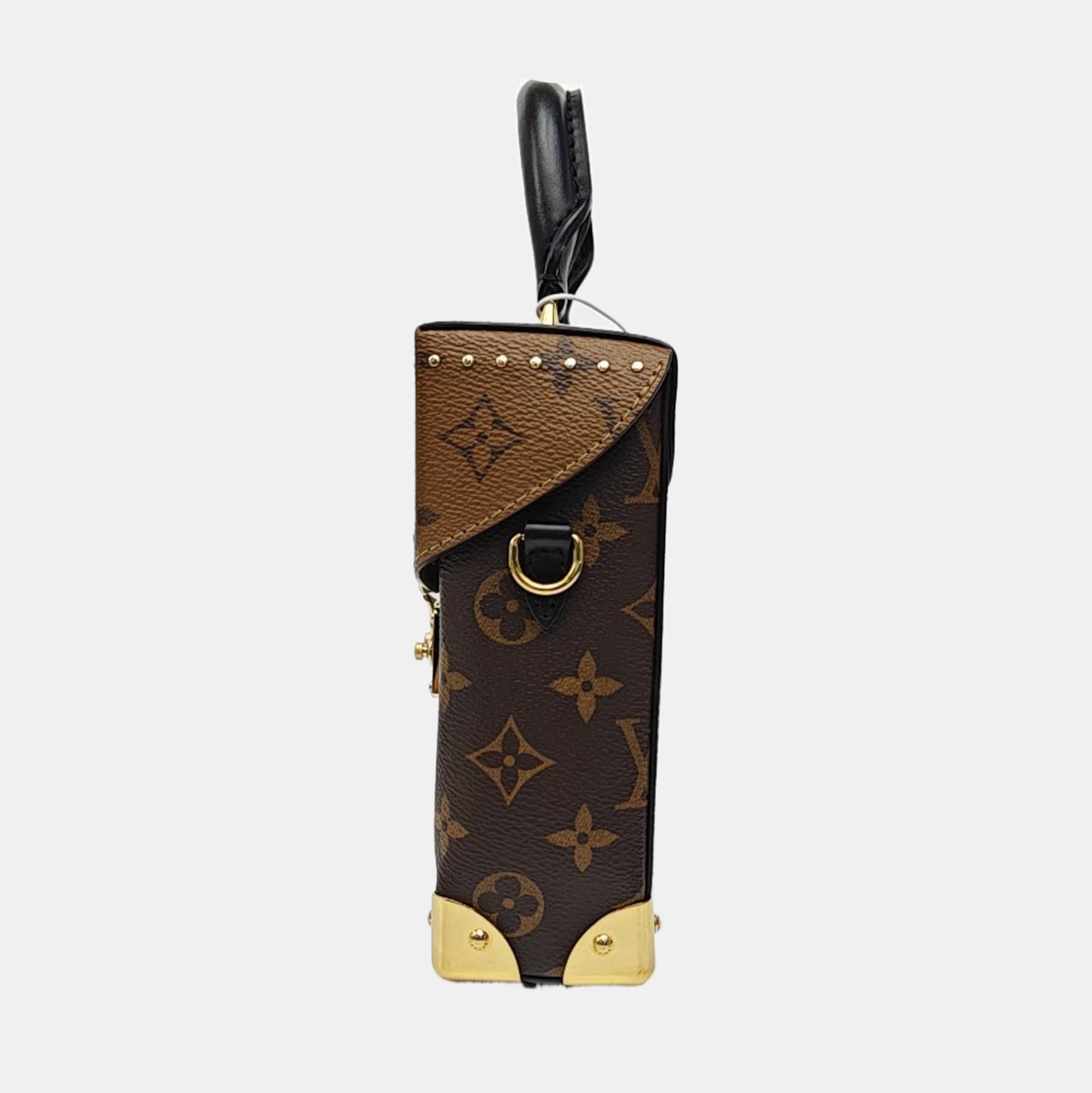 CAMERA BOX Monogram Coated Canvas Brown