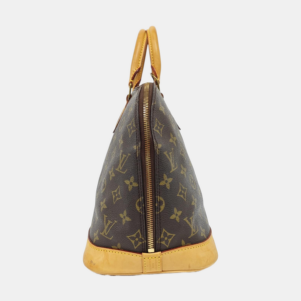ALMA PM Monogram Coated Canvas Brown