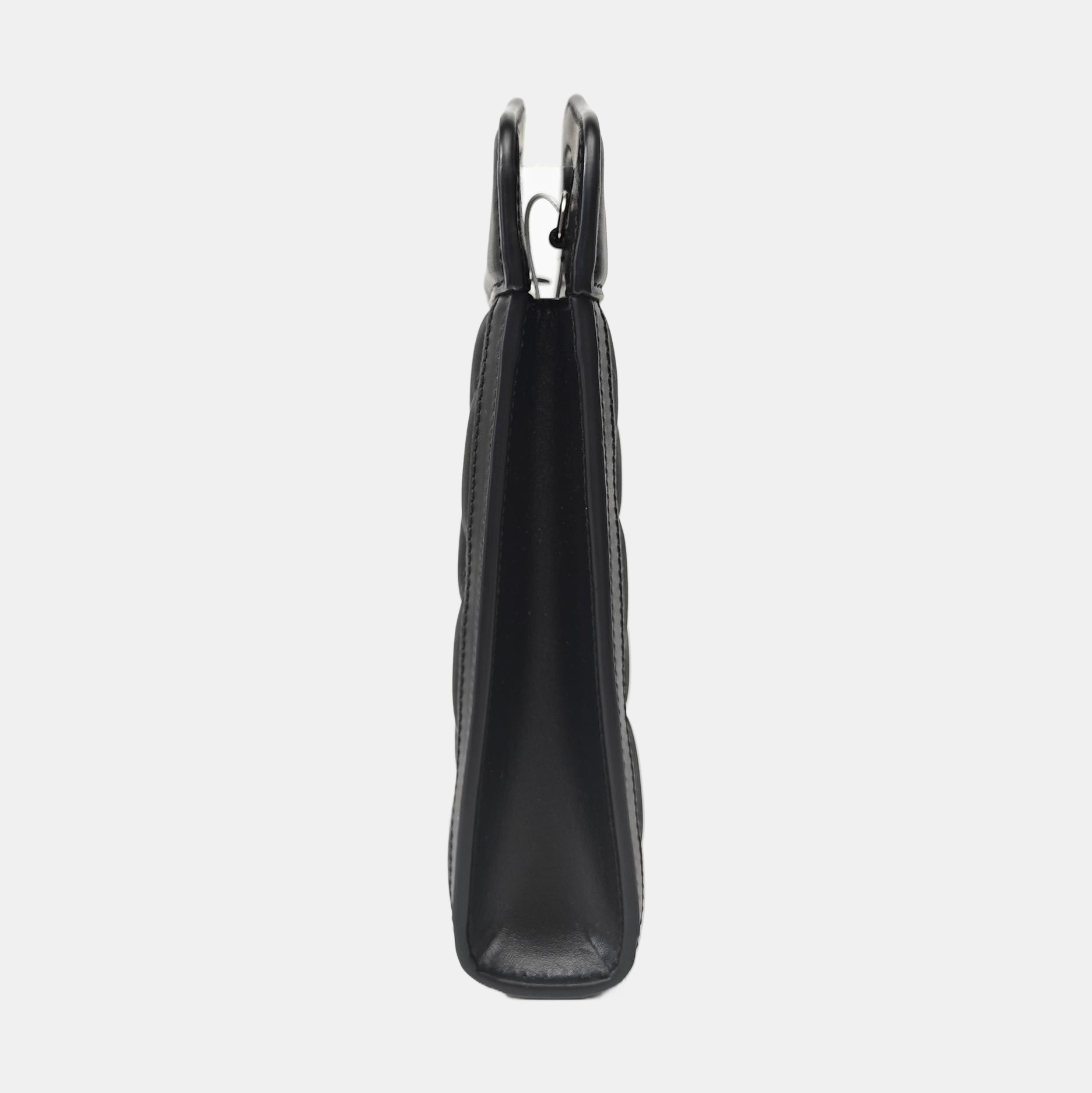 Quilted Calfskin Shoulder Bag Black