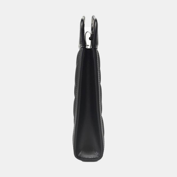 Quilted Calfskin Shoulder Bag Black