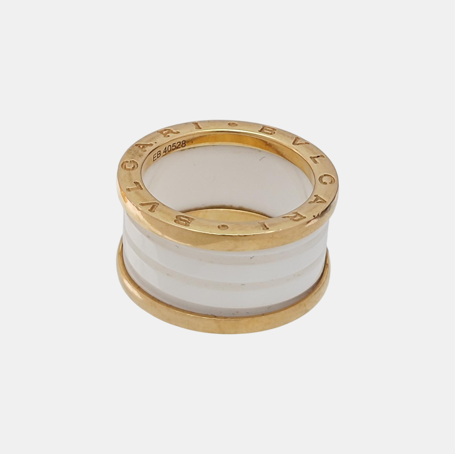 B.ZERO1 18k Rose Gold White Ring EU 54