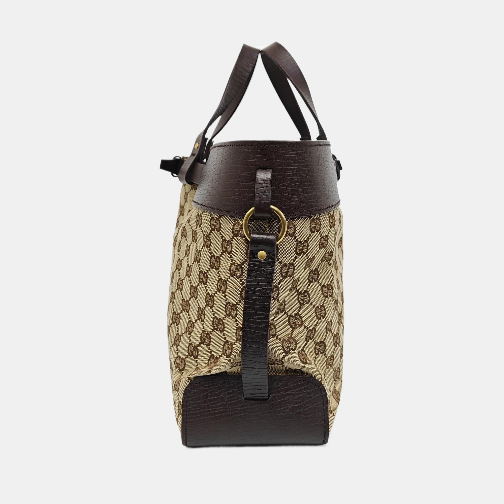 Monogram Canvas Tote Bag Brown