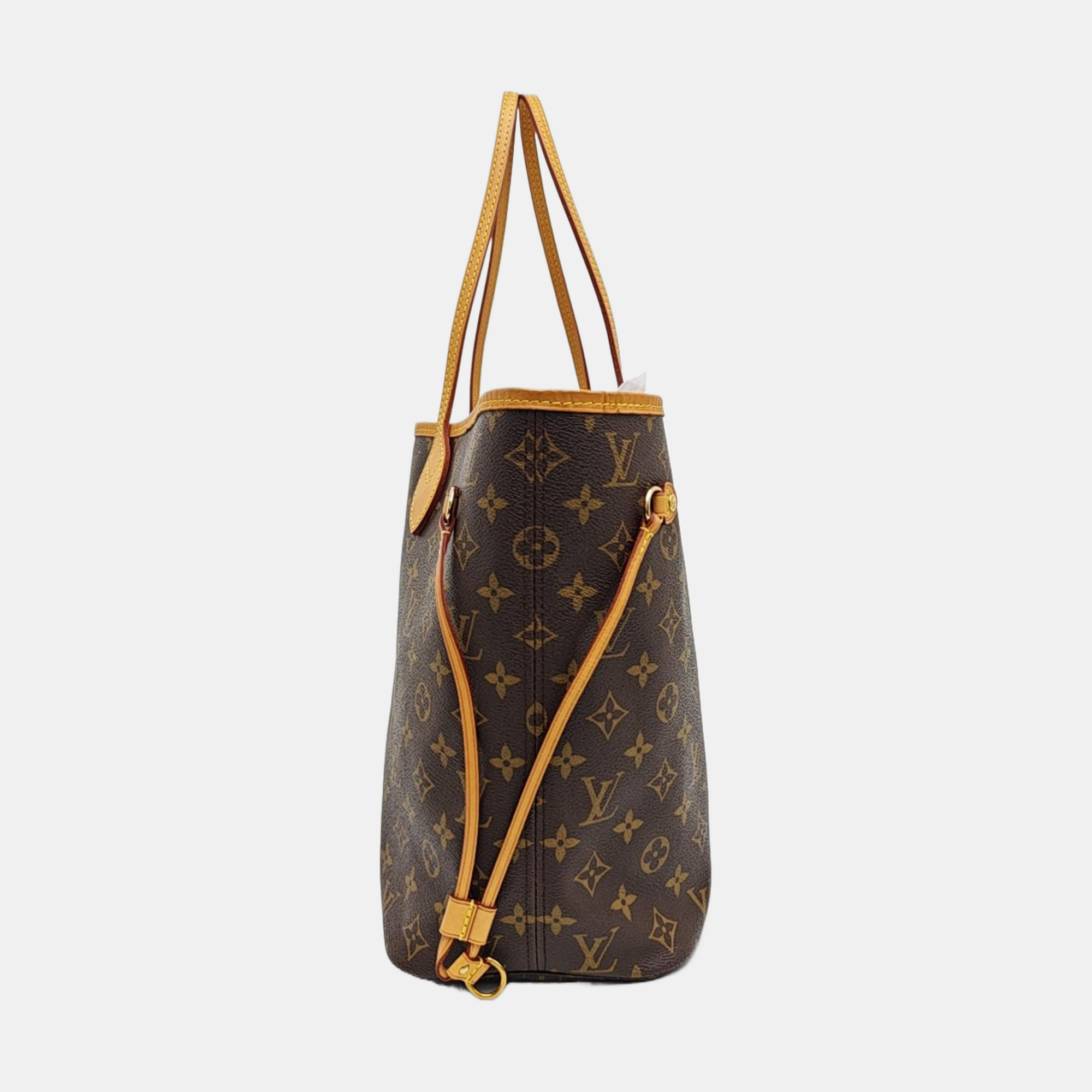 NEVERFULL MM Monogram Coated Canvas Brown