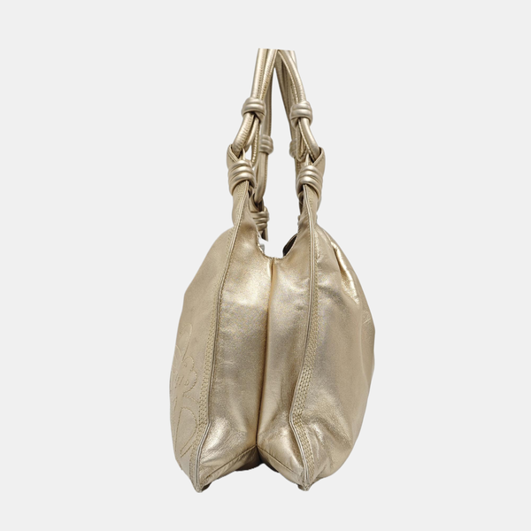 Lambskin Top Handle Bag Beige