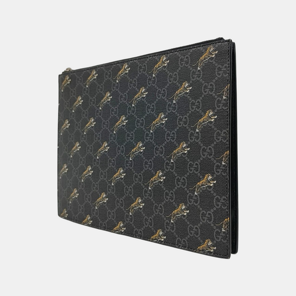 GG Supreme Monogram Coated Canvas Black