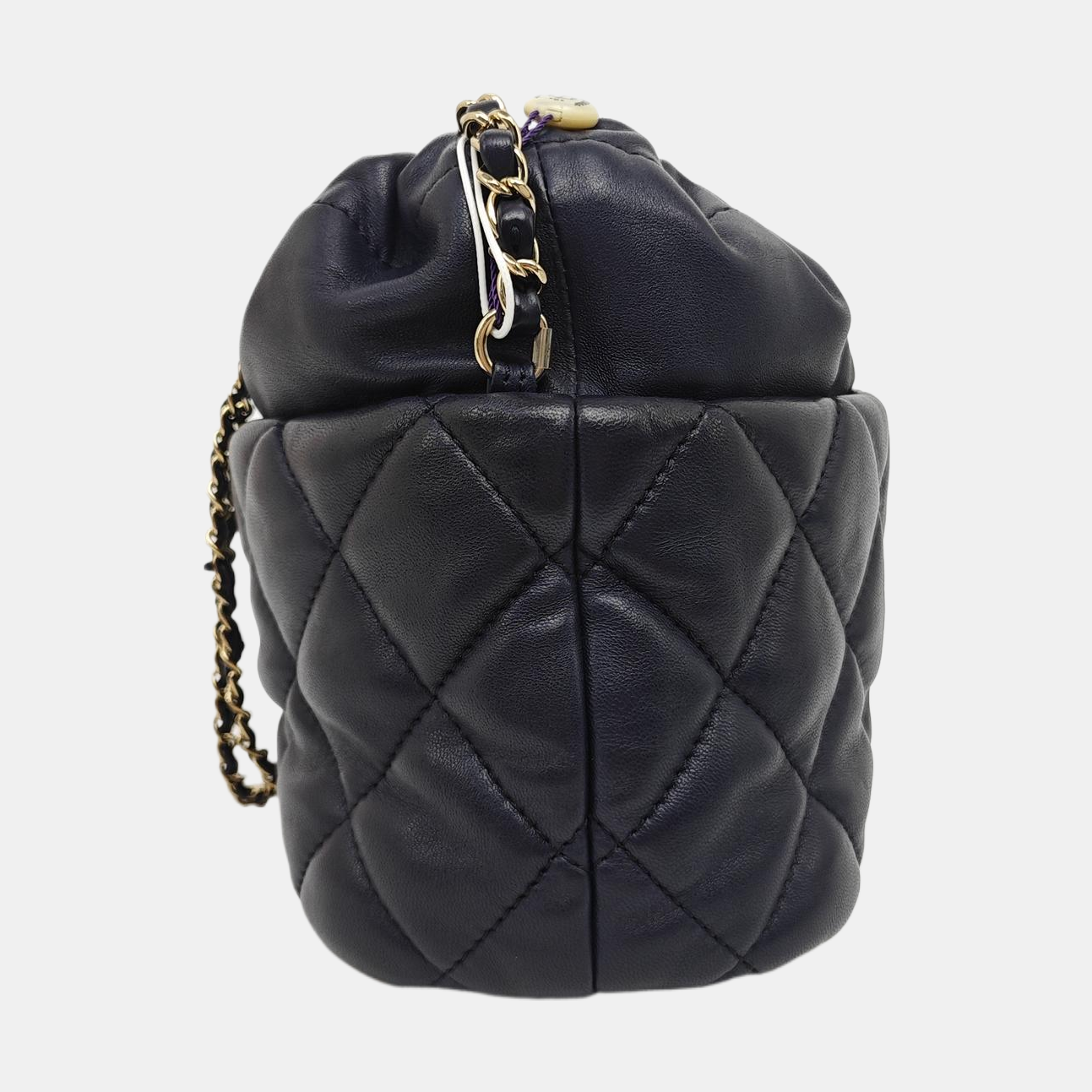 Quilted Lambskin Shoulder Bag Blue