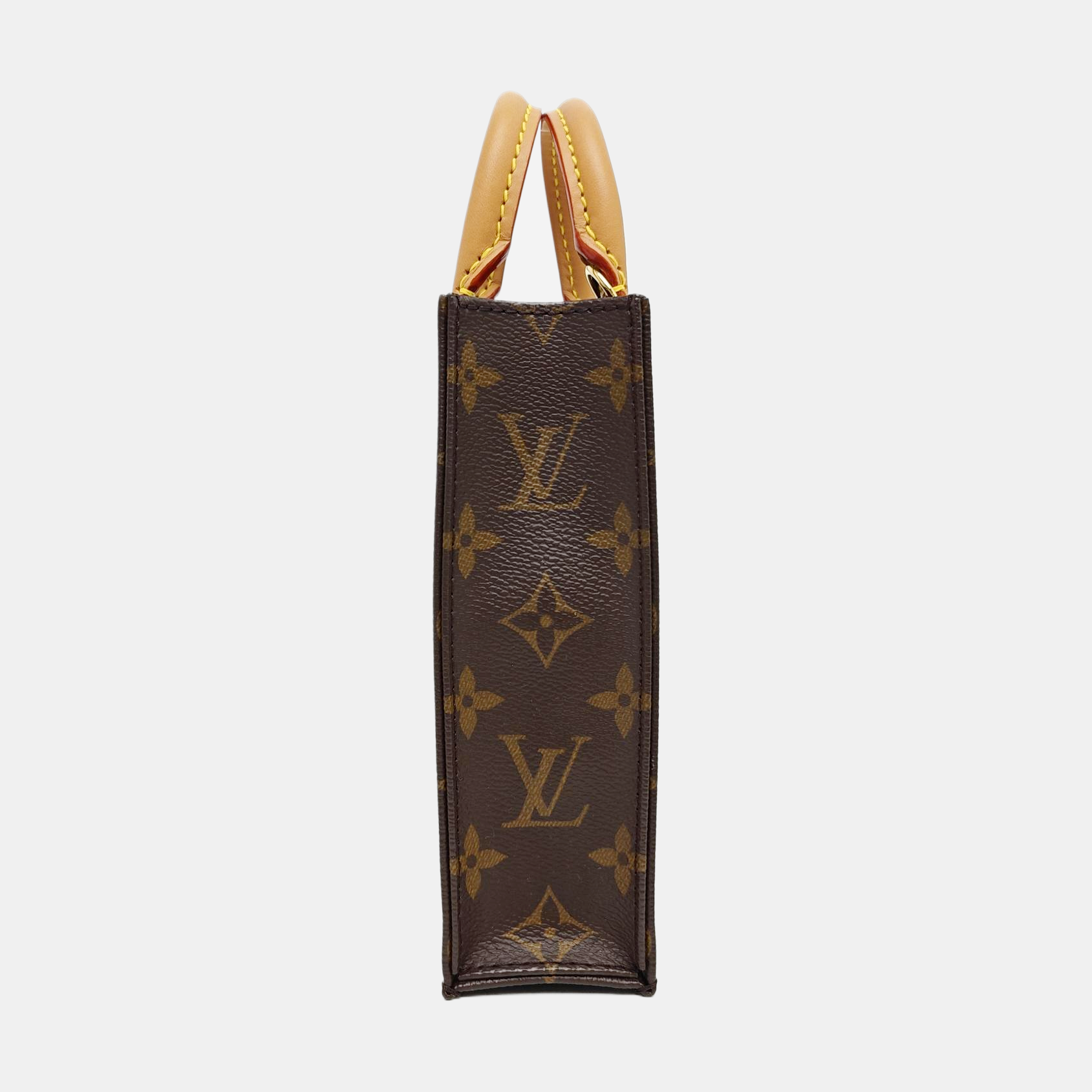 SAC PLAT Mini Monogram Coated Canvas Brown