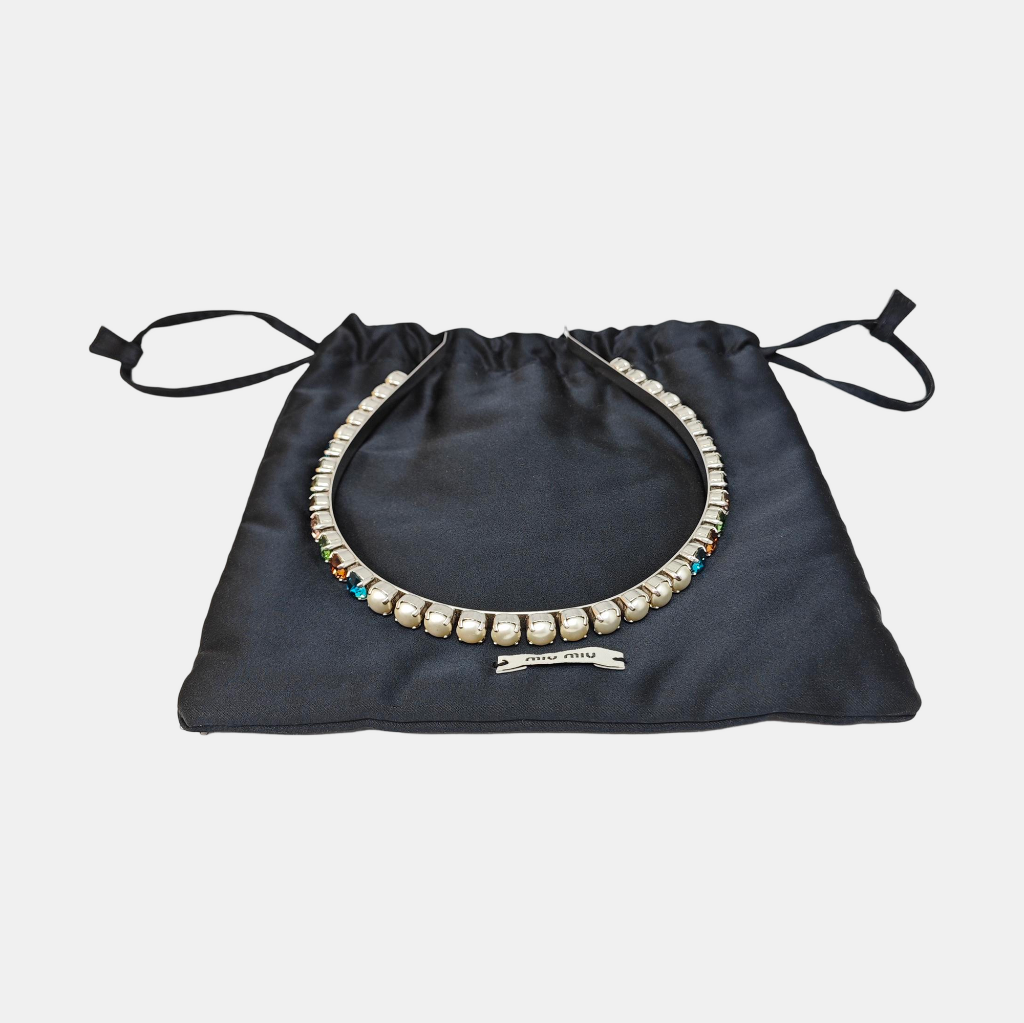 Faux Pearl Hairband Silver