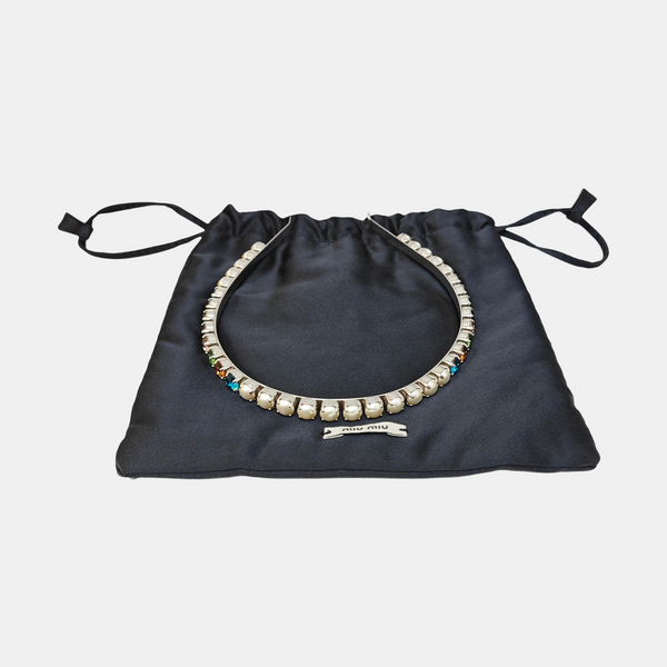 Faux Pearl Hairband Silver