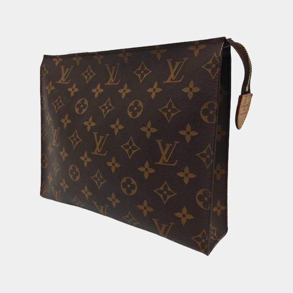 TOILET POCKET 26 Monogram Coated Canvas Brown