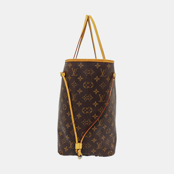 NEVERFULL GM Monogram Coated Canvas Brown