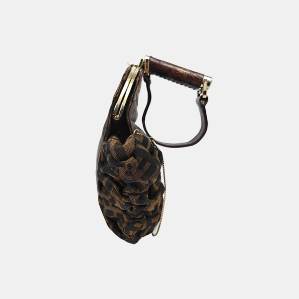 Calfskin Shoulder Bag Brown