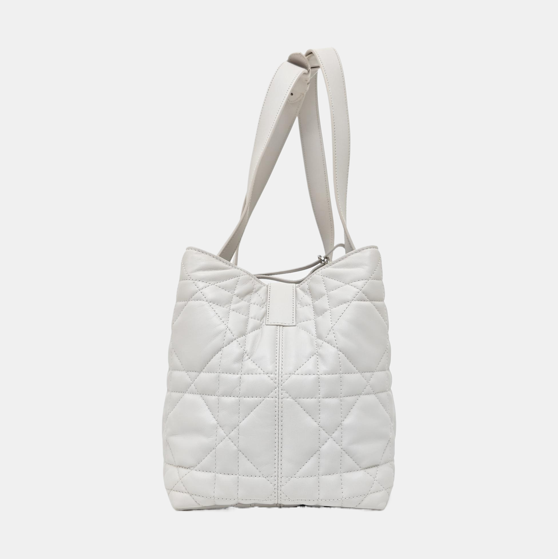 Toujours Medium Cannage Calfskin White