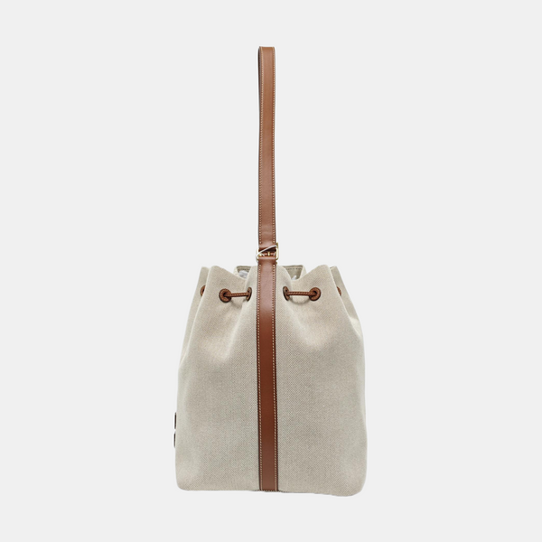 Canvas Bucket Bag Beige