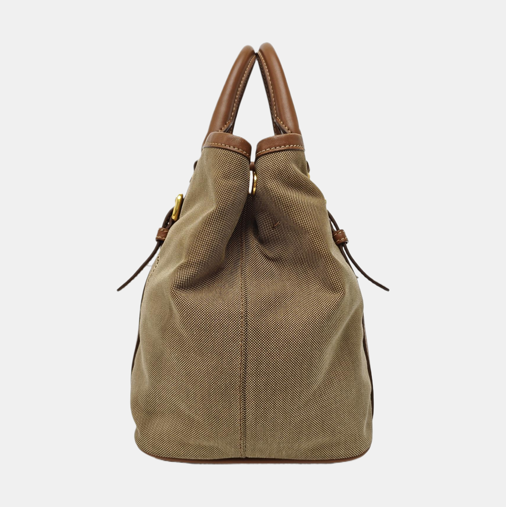 Fabric Tote Bag Brown