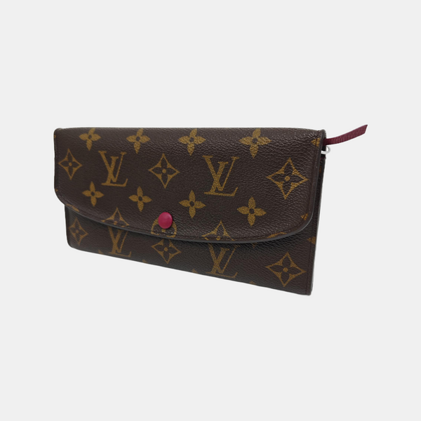 EMILIE Monogram Coated Canvas Brown Wallet