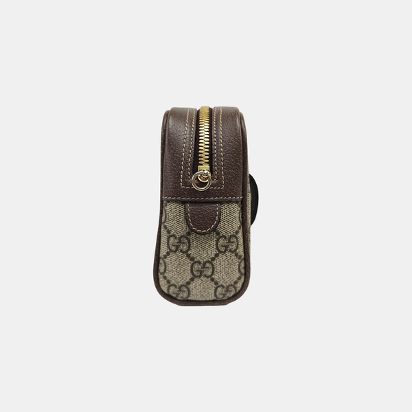 Ophidia Small Monogram Coated Canvas Beige