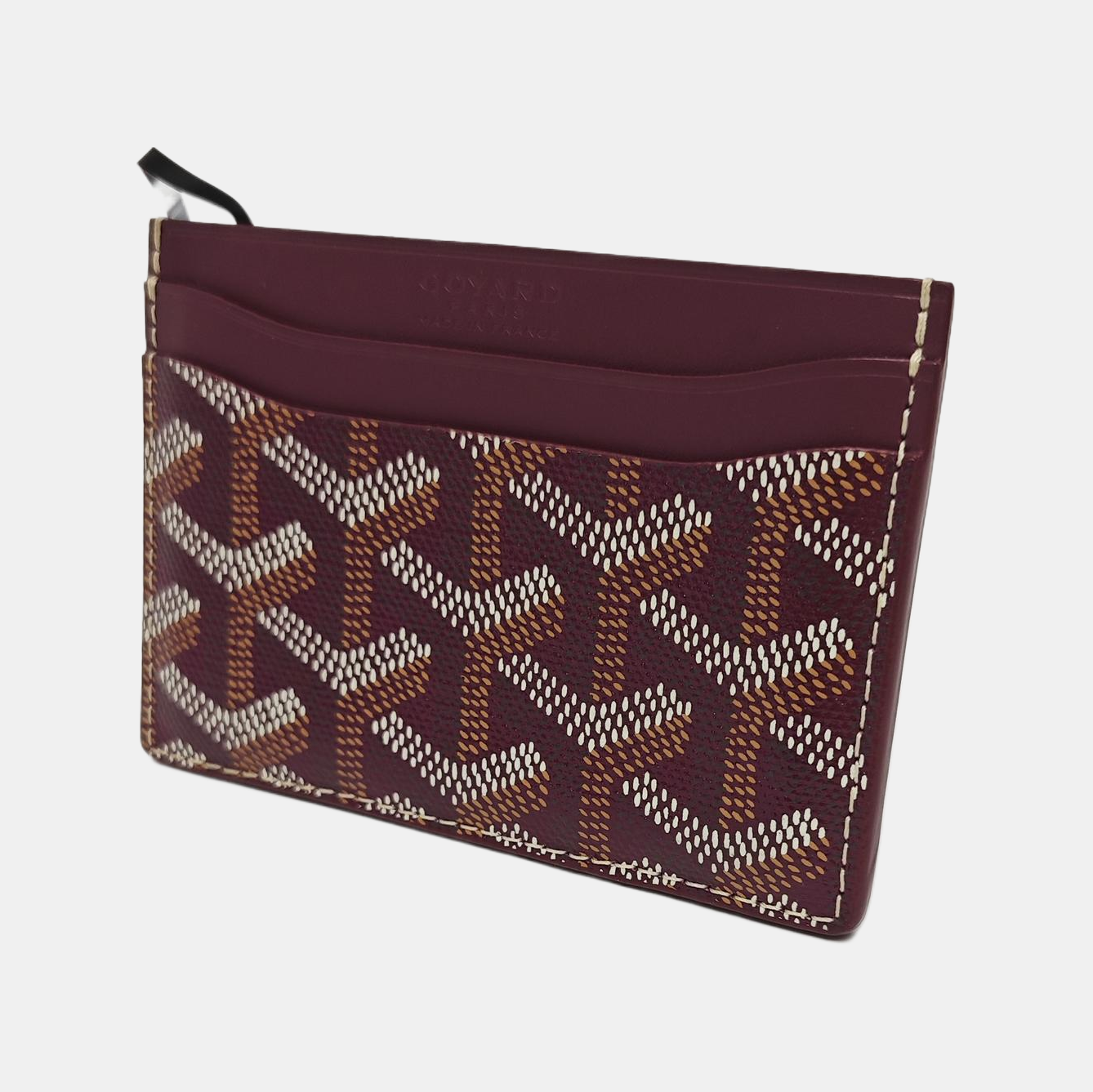 Coated Canvas Card Holder Red