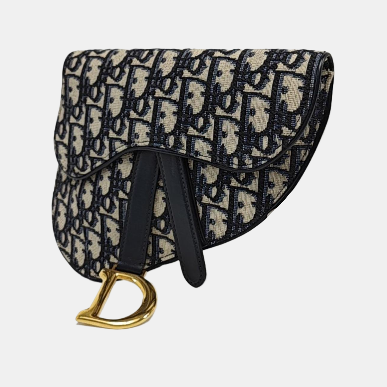 Authenticated pre-owned  Saddle Oblique Canvas Blue - Belt Bag at Looply