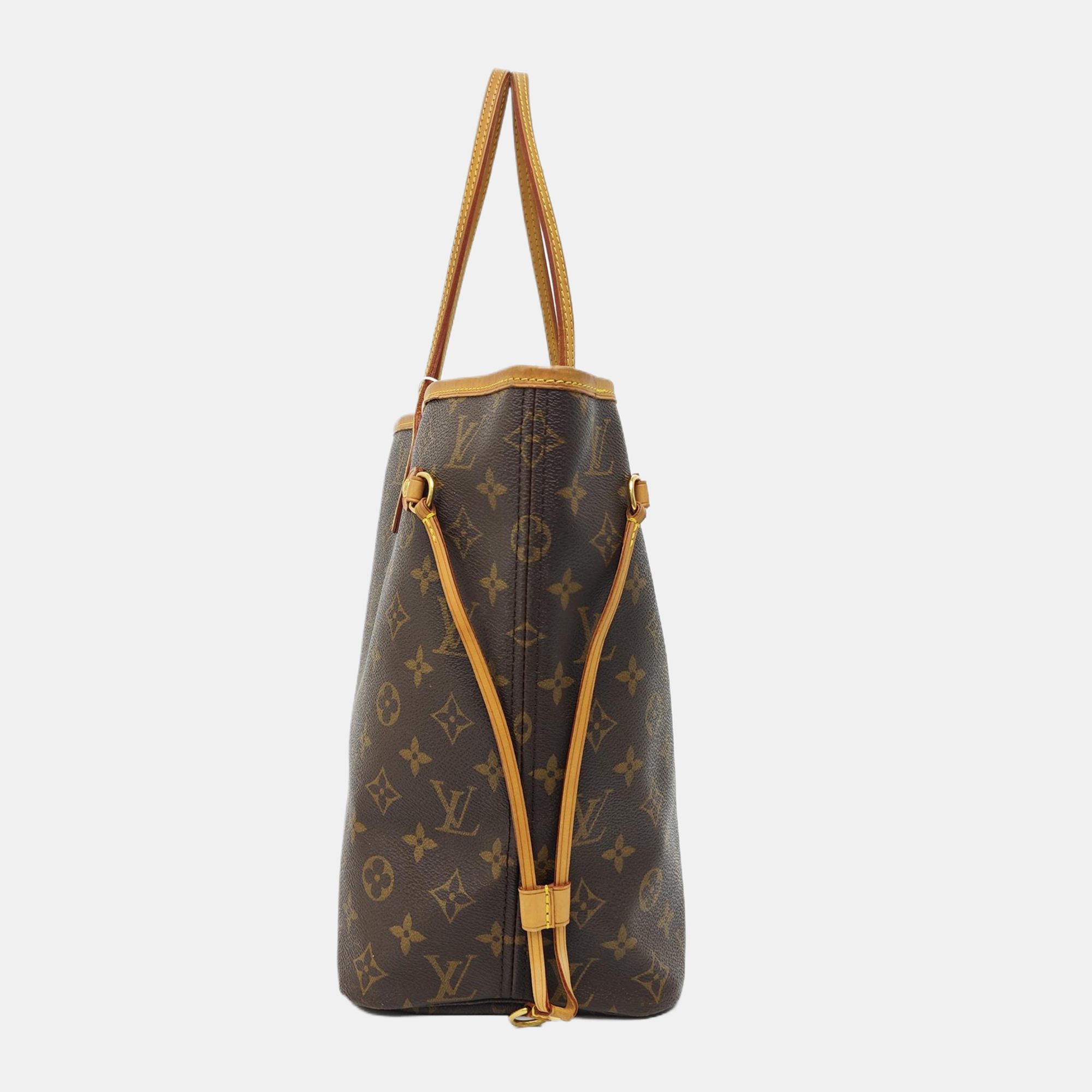 NEVERFULL MM Monogram Coated Canvas Brown