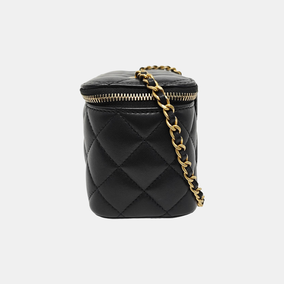 VANITY CASE Small Quilted Lambskin Black