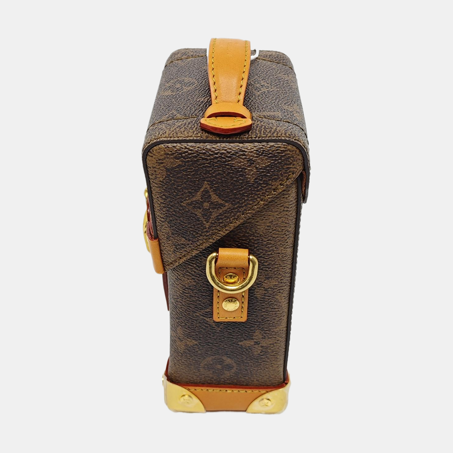 TRUNK Monogram Coated Canvas Brown
