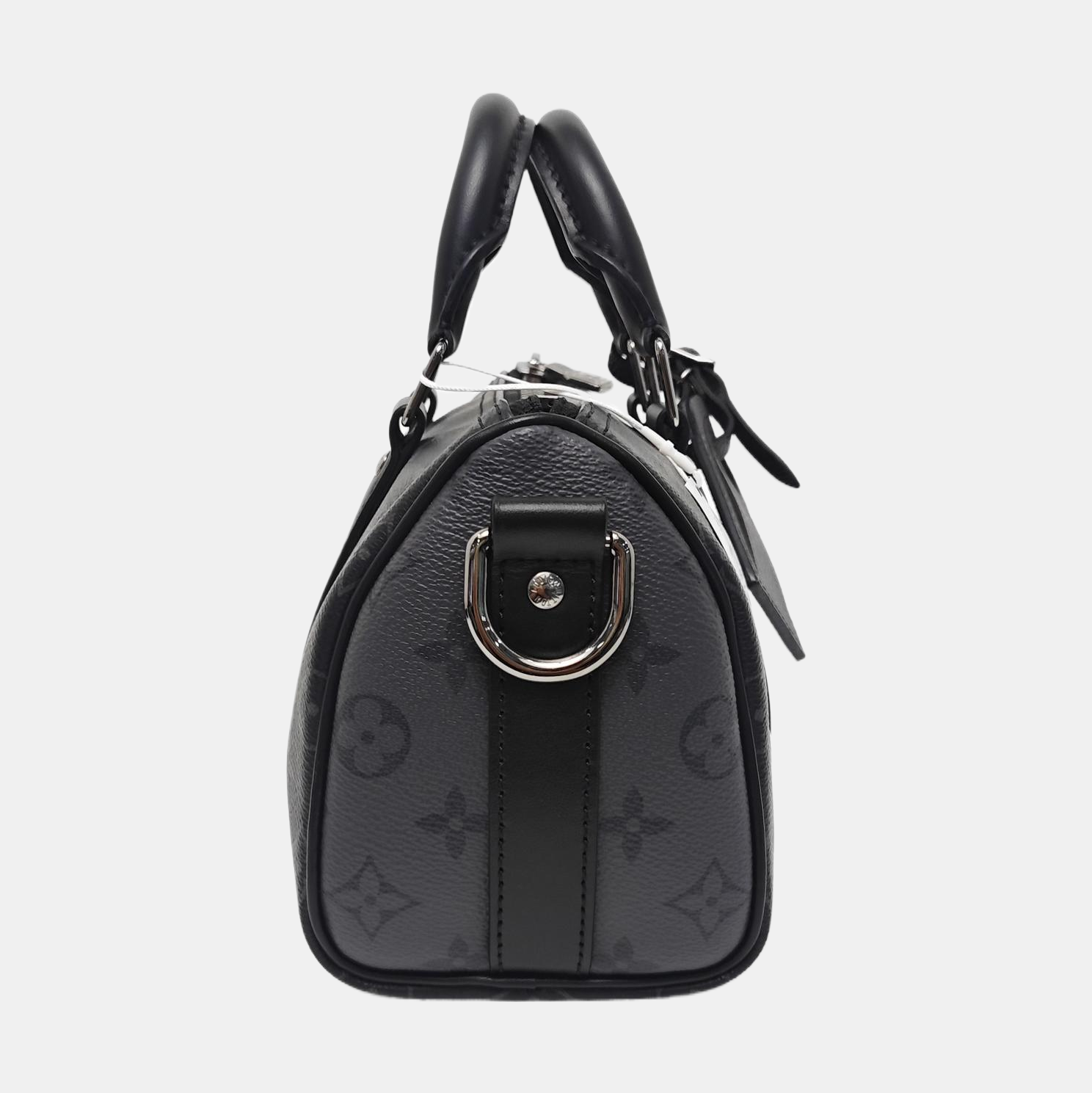 KEEPALL 25 Monogram Coated Canvas Black