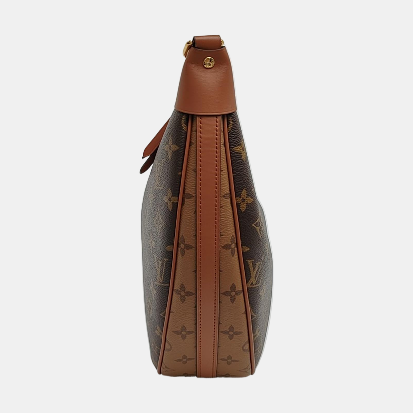 LOOP HOBO Monogram Coated Canvas Brown